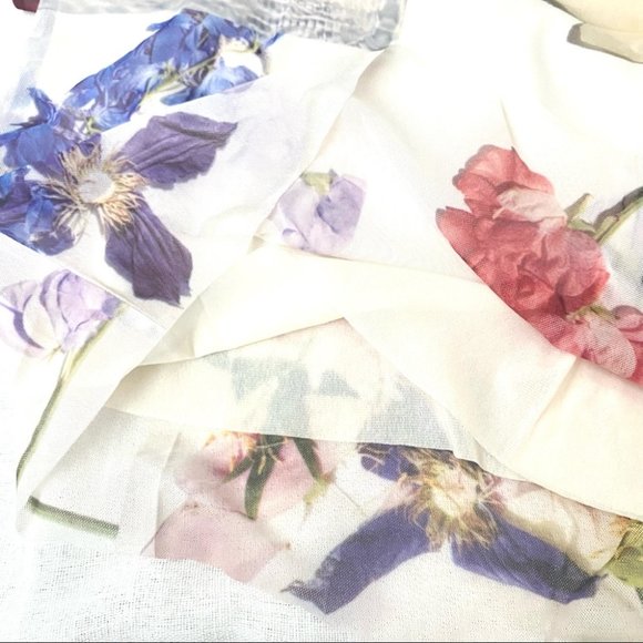 GANNI Printed Bold Floral Mesh Maxi Dress - Picture 7 of 14